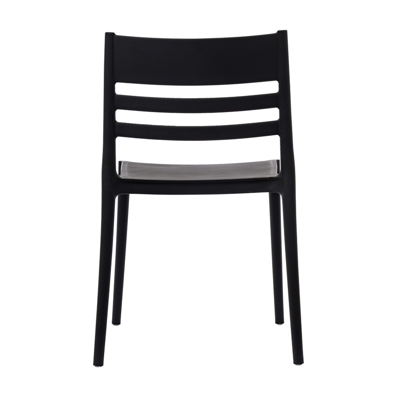 Afuera Living All-Weather Resin Patio Stack Chair with Slatted Backrest