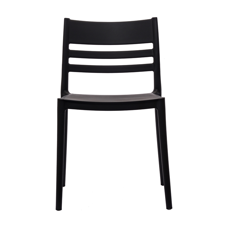 Afuera Living All-Weather Resin Patio Stack Chair with Slatted Backrest