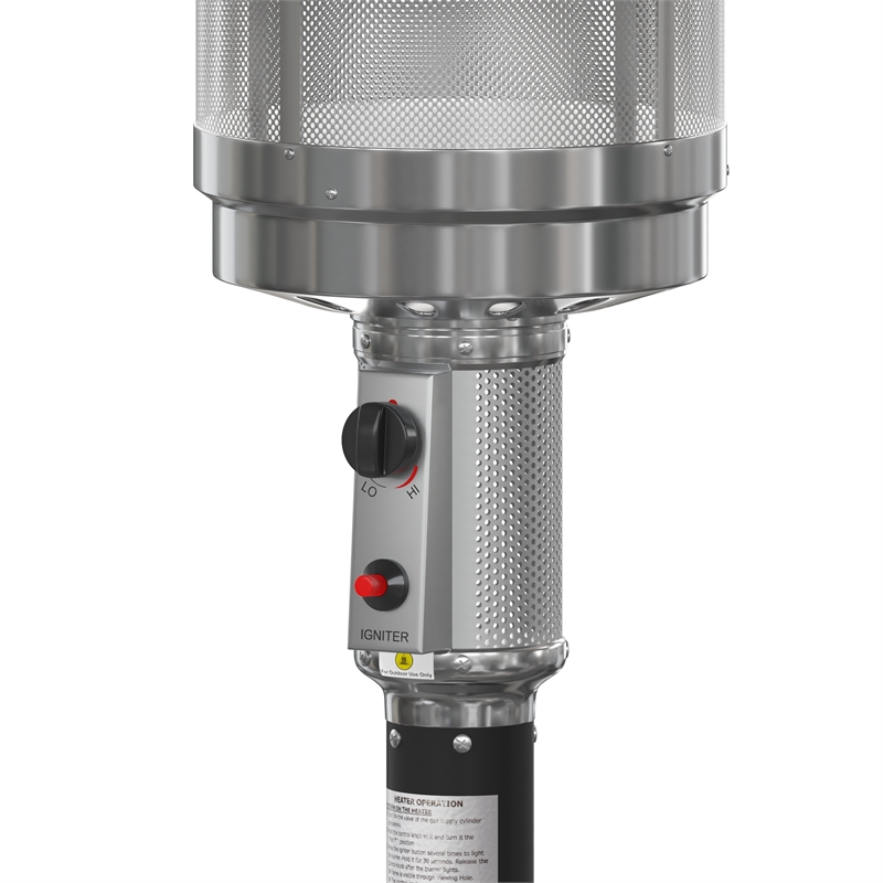 Afuera Living Outdoor Black 7.5 Feet Round Steel 40 000 BTU Patio Heater