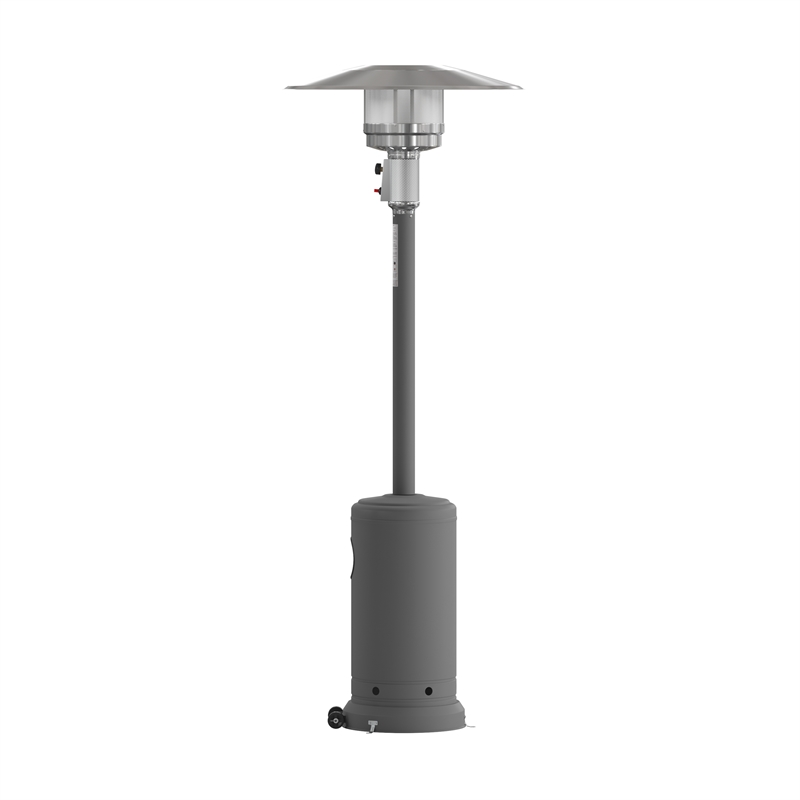 Afuera Living Outdoor Slate Gray 7.5 Feet Round Steel 40 000 BTU Patio Heater