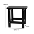 Afuera Living 2 Black Dual Slat Adirondack Rocking Chairs with 1 Side Table