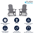 Afuera Living Indoor/Outdoor Adirondack Resin Rocking Chairs in White - 2 Pack