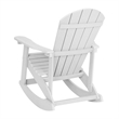 Afuera Living Indoor/Outdoor Adirondack Resin Wood Rocking Chair - White
