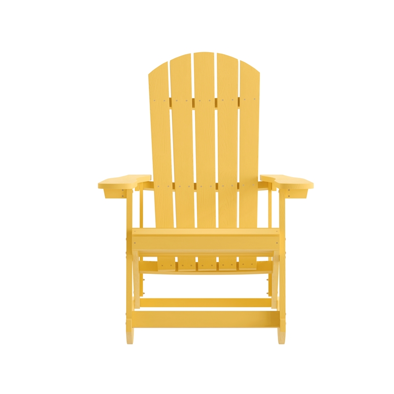 Afuera Living Indoor/Outdoor Adirondack Resin Rocking Chairs in White - 2 Pack