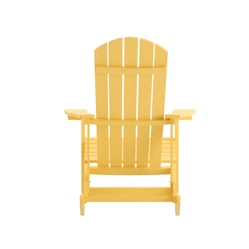 Afuera Living Indoor/Outdoor Adirondack Resin Rocking Chairs in White - 2 Pack