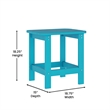 Afuera Living 3pc Indoor/Outdoor Set with 2 Rocking Chairs & End Table in Blue