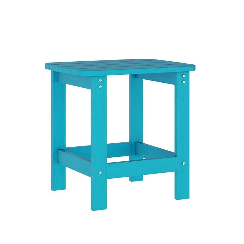 Afuera Living 3pc Indoor/Outdoor Set with 2 Rocking Chairs & End Table in Blue