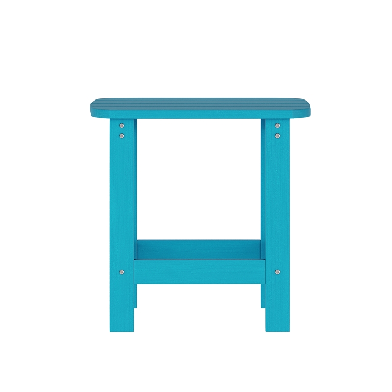 Afuera Living 3pc Indoor/Outdoor Set with 2 Rocking Chairs & End Table in Blue