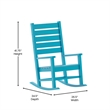 Afuera Living 3pc Indoor/Outdoor Set with 2 Rocking Chairs & End Table in Blue
