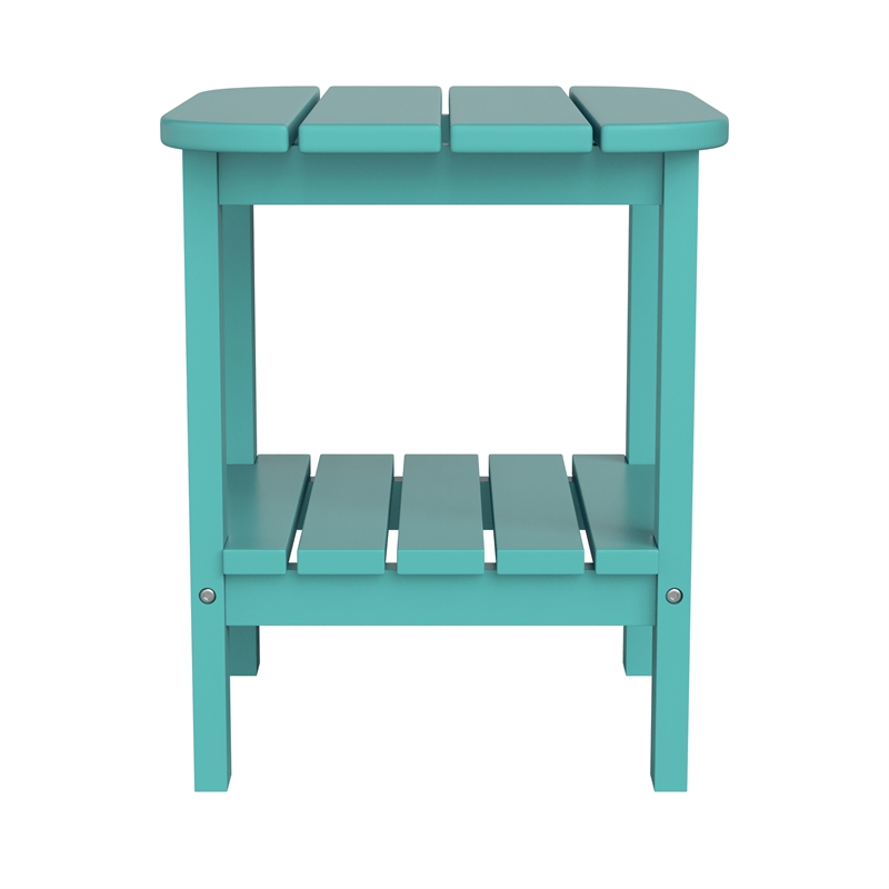 Afuera Living 3pc Indoor/Outdoor Set with 2 Rocking Chairs & End Table in Blue