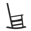 Afuera Living 3pc Indoor/Outdoor Set with 2 Rocking Chairs & End Table in Black