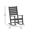 Afuera Living 3pc Indoor/Outdoor Set with 2 Rocking Chairs & End Table in Gray