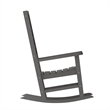 Afuera Living 3pc Indoor/Outdoor Set with 2 Rocking Chairs & End Table in Gray