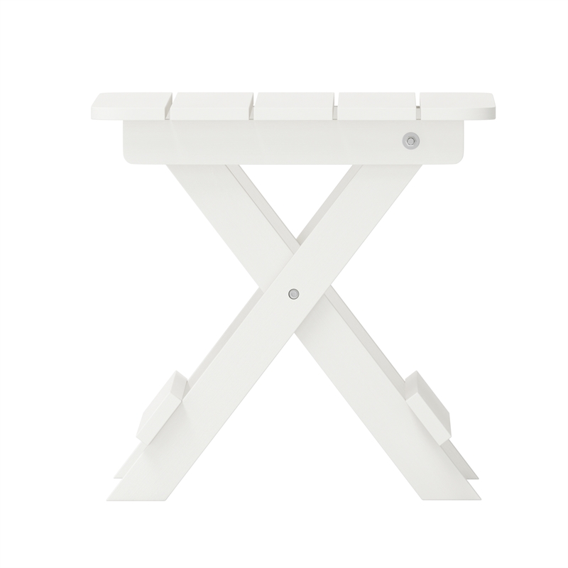 Afuera Living 3pc Indoor/Outdoor Set with 2 Rocking Chairs & End Table in White