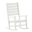 Afuera Living 3pc Indoor/Outdoor Set with 2 Rocking Chairs & End Table in White