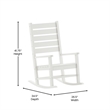 Afuera Living 3pc Indoor/Outdoor Set with 2 Rocking Chairs & End Table in White
