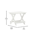 Afuera Living 3pc Indoor/Outdoor Set with 2 Rocking Chairs & End Table in White