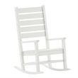 Afuera Living 3pc Indoor/Outdoor Set with 2 Rocking Chairs & End Table in White