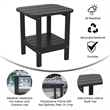 Afuera Living All-Weather Adirondack Patio Side Table in Black