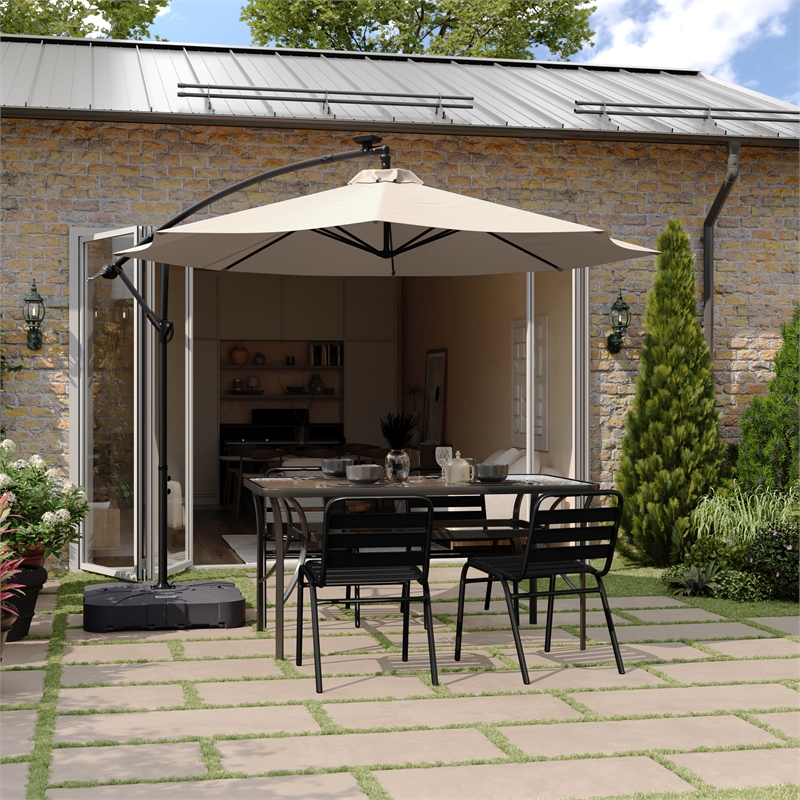 Afuera Living Universal Cantilever Umbrella Base with Grooved Handles & Wheels