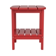 Afuera Living All-Weather Adirondack Patio Side Table in Red