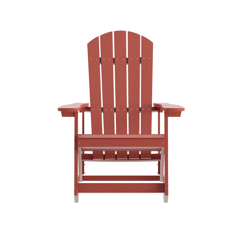 Afuera Living Indoor/Outdoor Adirondack Resin Rocking Chairs in White - 2 Pack