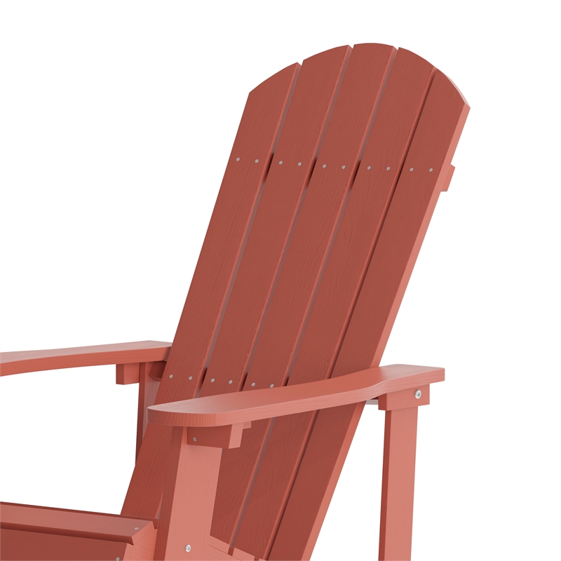 Afuera Living Indoor/Outdoor Adirondack Resin Rocking Chairs in White - 2 Pack