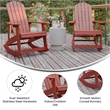 Afuera Living Indoor/Outdoor Adirondack Resin Rocking Chairs in White - 2 Pack