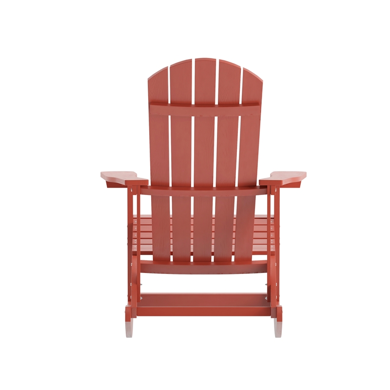 Afuera Living Indoor/Outdoor Adirondack Resin Rocking Chairs in White - 2 Pack