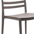 Afuera Living All-Weather Gray Resin Patio Stack Chair with Slatted Backrest