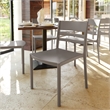 Afuera Living All-Weather Gray Resin Patio Stack Chair with Slatted Backrest