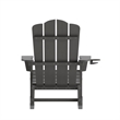 Afuera Living Rocking Adirondack Chair with Swiveling Cupholder - Gray