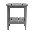 Afuera Living All-Weather Adirondack Patio Side Table in Gray
