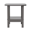 Afuera Living All-Weather Adirondack Patio Side Table in Gray