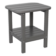 Afuera Living All-Weather Adirondack Patio Side Table in Gray