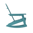 Afuera Living Rocking Adirondack Chair with Swiveling Cupholder - Blue