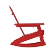 Afuera Living Rocking Adirondack Chair with Swiveling Cupholder - Red