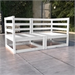 Afuera Living Solid Pinewood Standard Modular Garden Sofa in White