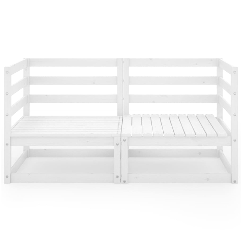 Afuera Living Solid Pinewood Standard Modular Garden Sofa in White