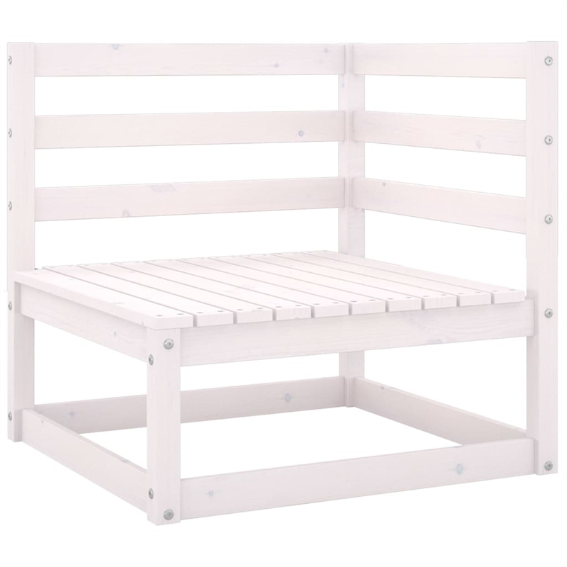 Afuera Living Solid Pinewood Standard Modular Garden Sofa in White