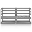 Afuera Living Contemporary Solid Pinewood Modular Garden Sofa in Gray