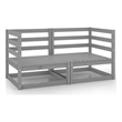 Afuera Living Contemporary Solid Pinewood Modular Garden Sofa in Gray