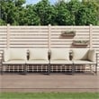 Afuera Living Poly Rattan Medium Modular Garden Lounge Set in Charcoal
