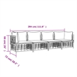 Afuera Living Contemporary Rattan Garden Lounge Set in Dark Gray