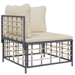 Afuera Living Poly Rattan Modular Garden Lounge Set in Beige