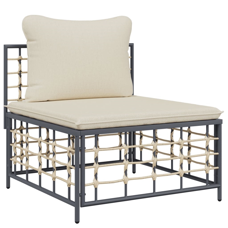 Afuera Living Poly Rattan Modular Garden Lounge Set in Beige
