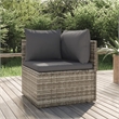 Afuera Living Corner Sofa PE Rattan & Powder-Coated Steel in Gray
