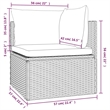 Afuera Living Corner Sofa PE Rattan & Powder-Coated Steel in Gray
