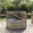 Afuera Living Corner Sofa PE Rattan & Powder-Coated Steel in Gray