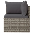 Afuera Living Corner Sofa PE Rattan & Powder-Coated Steel in Gray